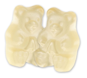 Albanese Poppin' Pineapple Gummi Bears gummy candy in white