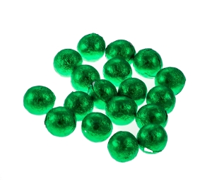 Foiled Green Milk Chocolate Marbles  