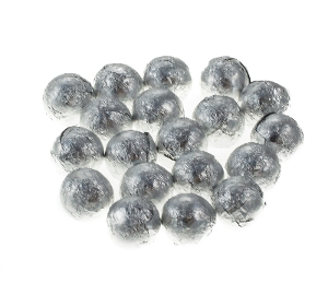 Foiled Silver Milk Chocolate Marbles  