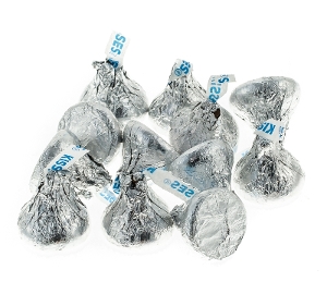 Hershey's Kisses Milk Chocolate candy, hershey, hershey's, kiss, kisses, foil, foiled