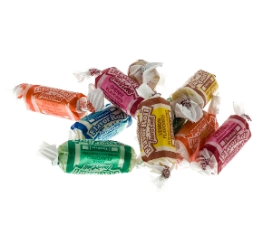 Tootsie Roll Flavor Rolls in cherry lemon vanilla lime fruit candy wrapped
