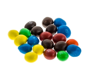 M&M's Peanut Bulk is a chocolate coated peanut in a candy shell in party size