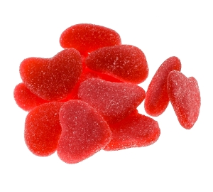 Kervan Heart  are gummy sugar coated candy hearts great for Valentine's Day