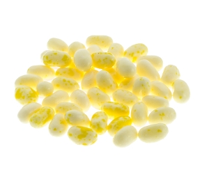 Jelly Belly Buttered Popcorn Beans  candy comes in white and yellow