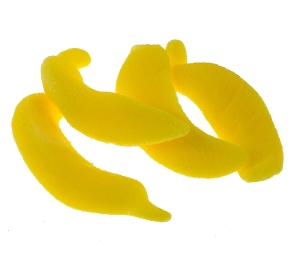 Gummy Going Bananas are large fruity candy in yellow banana bananas gummy foam spain