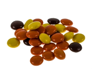Reese's Pieces peanut butter candy in a coated shell