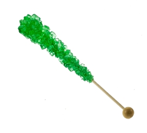 Lime  Rock Candy Sticks  old fashion retro candy in green bulk