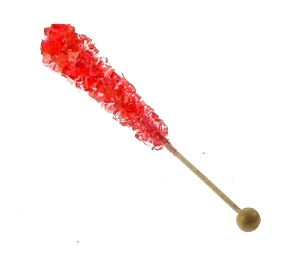 Strawberry Rock Candy Sticks  old fashion retro candy in red bulk