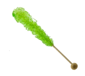 Watermelon Rock Candy Sticks  old fashion retro candy in green and red bulk