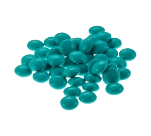 Turquoise Milk Chocolate Gems  chocolate candy in turquoise